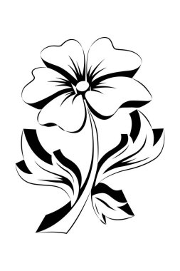 Beyaz arkaplanda izole edilmiş güzel üç boyutlu çiçek tasarımı konsepti - vektör illüstrasyonu