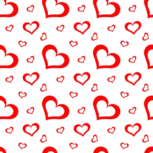 Bezešvé Vzor Srdce Šťastný Valentýna Plakát Lásky — Stock fotografie