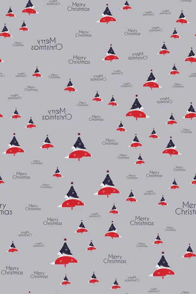 Soyut bir şekilde süslenmiş Noel ağacının vektör çizimi. Tasarım için evrensel sanatsal şablon, tebrik kartı, davetiye. Desen.