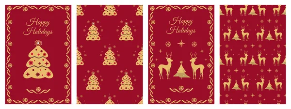 Noel kartları için sanatsal şablon, selamlar ve soyut Noel ağacı ve geyikli kurumsal davetiyeler. Pankart, kartpostal, poster için şık grafik tasarımı. Şablon. Vektör illüstrasyonu..