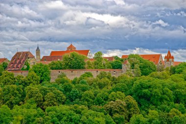 Bavyera 'nın Rothenburg şehrinde güzel bir gün..