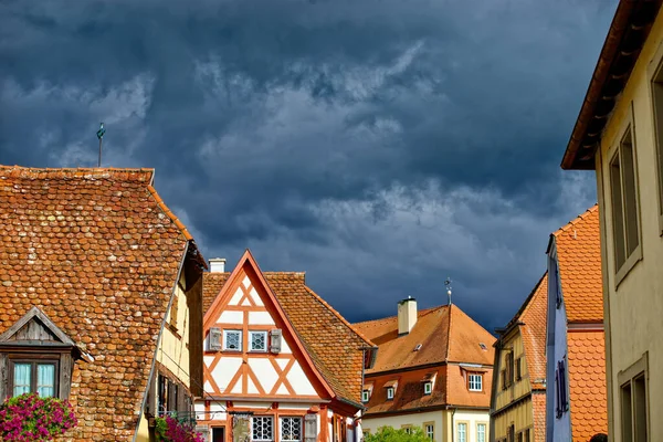 Bavyera 'nın Rothenburg şehrinde güzel bir gün..