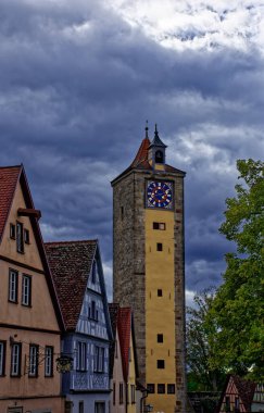 Bavyera 'nın Rothenburg şehrinde güzel bir gün..