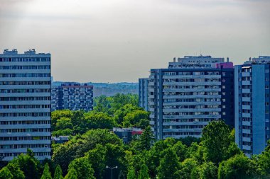 Katowice, Polonya 'da güzel bir yaz günü. 