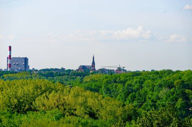 Katowice, Polonya 'da güzel bir yaz günü. 