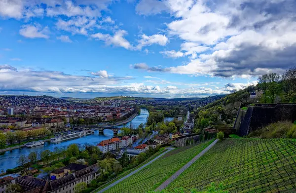 Stock image A beautiful day in the medieval city of Wurzburg on a rainy day.