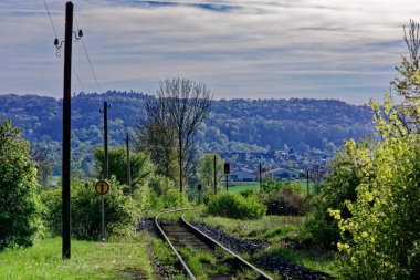 Bavyera 'da güzel bir bahar demiryolu