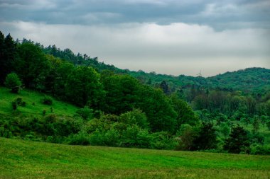 Fırtınada Bavyera 'nın güzel manzaraları.