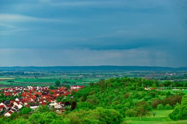 Fırtınada Bavyera 'nın güzel manzaraları.
