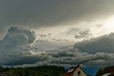 Fırtınada Bavyera 'nın güzel manzaraları.