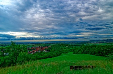 Fırtınada Bavyera 'nın güzel manzaraları.