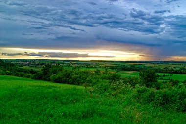 Fırtınada Bavyera 'nın güzel manzaraları.