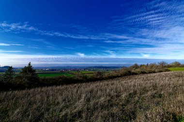 Bovaria 'da soğuk kış güneşli sabahı