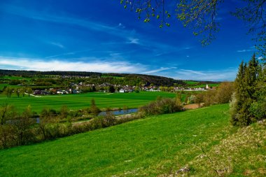 Dollnstein antik şehrinde güzel bir gün