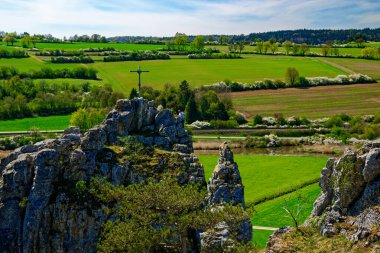 Dollnstein antik şehrinde güzel bir gün