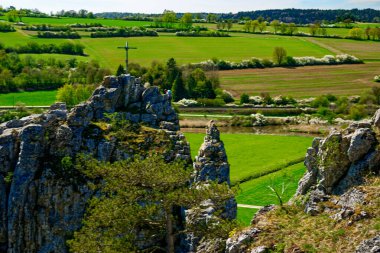 Dollnstein antik şehrinde güzel bir gün