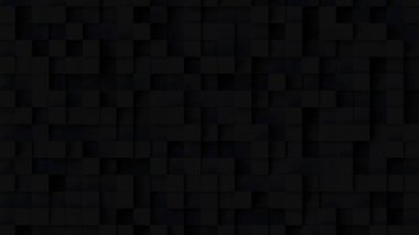 3D fütürist küpler koyu siyah arkaplan soyut geometrik mozaik ızgara kare döşeme deseni 