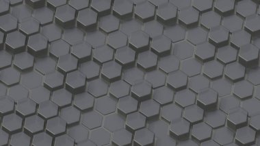 3D Geleceği Altıgen Arkaplan Soyut Geometrik Izgara Deseni