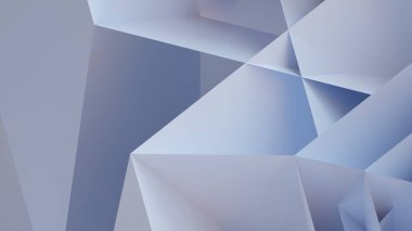 3D Fütüristik Soyut Geometrik Arkaplan Kaotik Çokgen Yardım Şablonu
