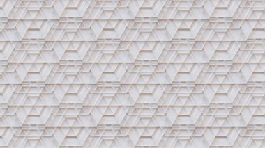3D Geleceğsel altıgen beyaz arkaplan Soyut geometrik ızgara deseni