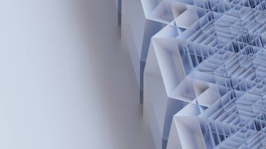 3D Fütüristik Soyut Geometrik Arkaplan Kaotik Çokgen Yardım Şablonu