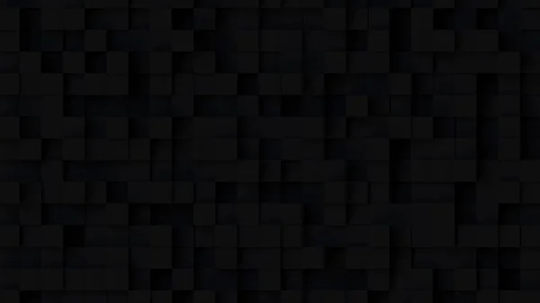Fütürist Küpler Koyu Siyah Arkaplan Soyut Geometrik Mozaik Izgara Kare — Stok fotoğraf