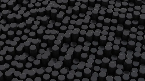 Φουτουριστικοί Κύκλοι Σκούρο Μαύρο Φόντο Αφηρημένο Γεωμετρικό Μοτίβο Κυλίνδρων Πλέγματος — Φωτογραφία Αρχείου