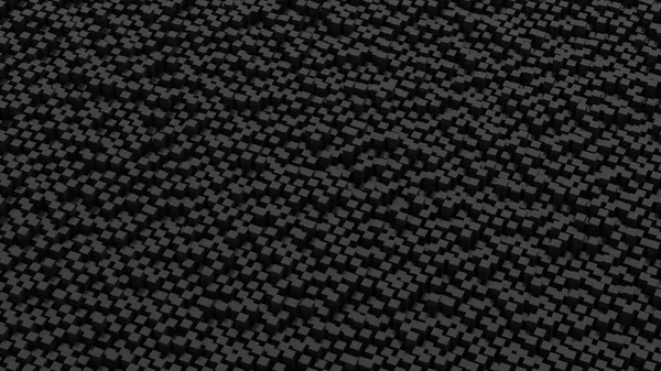 三维未来主义立方体深色黑色背景抽象几何马赛克方格瓷砖图案 — 图库照片