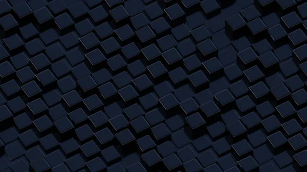 Futuristische Kubussen Donker Zwarte Achtergrond Abstract Geometrisch Mozaïek Raster Vierkante — Stockfoto