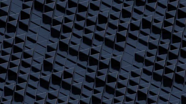 Futurystyczne Trójkąty Ciemnoczarne Tło Streszczenie Niski Geometryczny Wzór Siatki — Zdjęcie stockowe