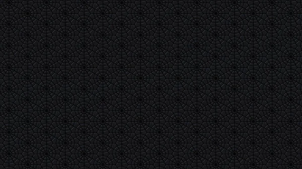 Futuristic Circles Dark Black Background Abstract Geometric Grid Pattern — Stock Photo, Image