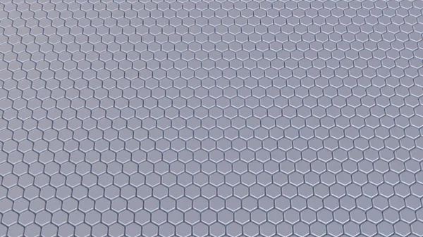 Fond Blanc Hexagonal Futuriste Grille Géométrique Abstraite — Photo