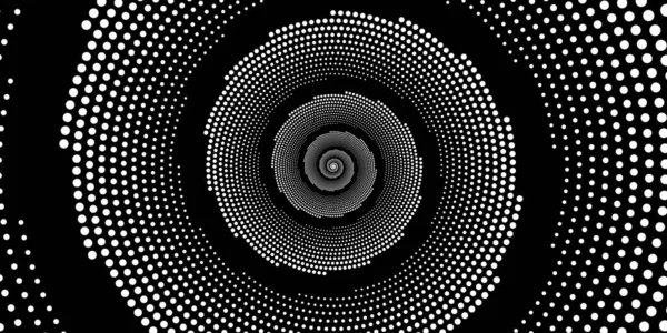 Fond Radial Tourbillonnant Noir Blanc Halftone Fond Pointillé Pop Art — Image vectorielle