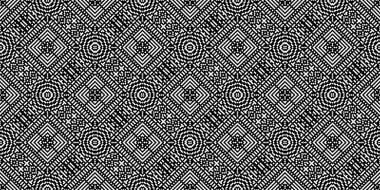 Tek renkli geometrik ızgara Pikselli Sanat arka planı Modern siyah ve beyaz soyut mozaik doku