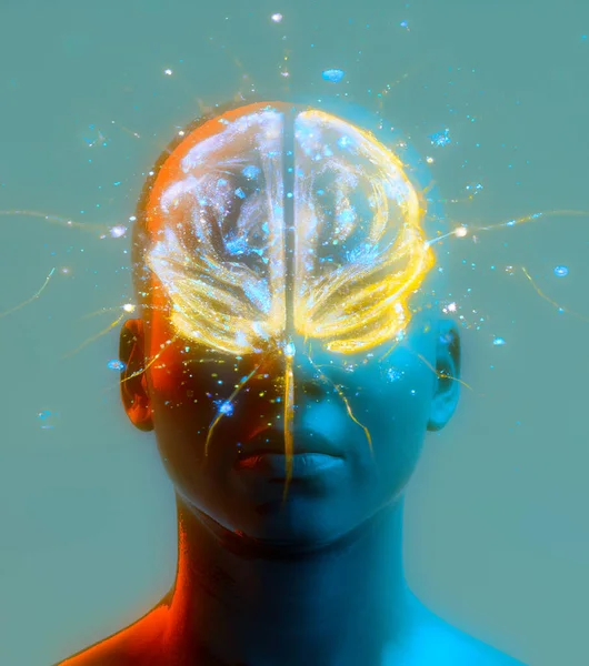 Nöroloji Felsefe Bağlantılar Düşünce Yansımanın Gelişimi Beyin Aklın Sonsuz Olasılıkları — Stok fotoğraf