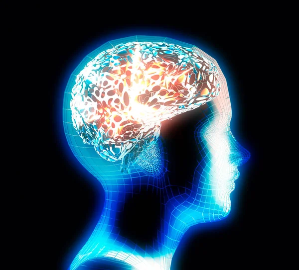 Digitální Vědomí Mozkový Potenciál Nápady Inovace Osvoboď Svou Mysl Synapse — Stock fotografie