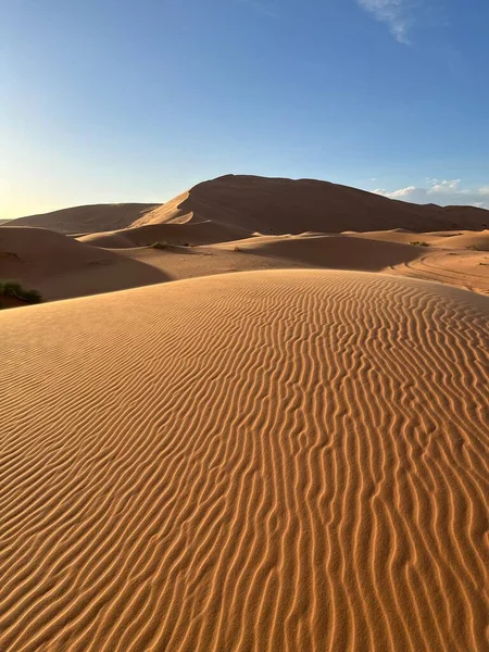 Duinen Sahara Woestijn Merzouga Woestijn Zandkorrels Vormen Kleine Golven Duinen — Stockfoto