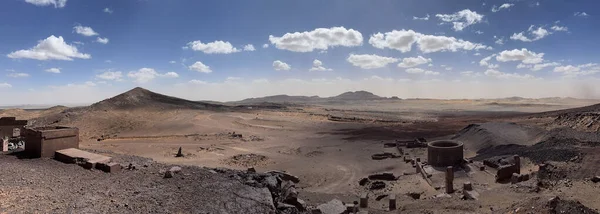 Merzouga Morocco Africa 2023 Panoramic View Sahara Desert Fossil Mines — Stock Photo, Image