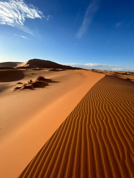 Merzouga Erg Chebbi Dunes Morocco Africa Panoramic View Dunes Sahara — Stock fotografie