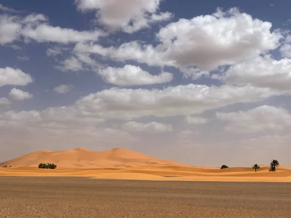 Merzouga Erg Chebbi Dunes Morocco Africa Panoramic Road Sahara Desert — Stockfoto