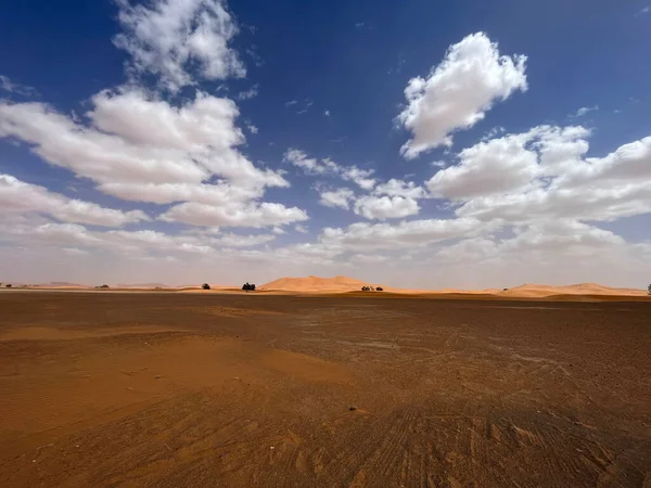 Merzouga Erg Chebbi Dunes Morocco Africa Panoramic Road Sahara Desert —  Fotos de Stock