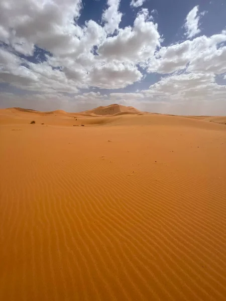 Merzouga Erg Chebbi Dunes Morocco Africa Panoramic View Dunes Sahara — Foto Stock