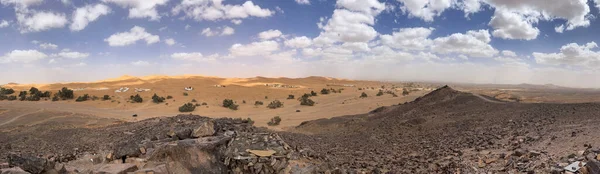 Merzouga Erg Chebbi Dunes Morocco Africa Panoramic Road Sahara Desert — Φωτογραφία Αρχείου