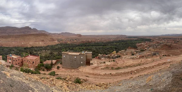 Maroc Afrique Des Magnifiques Villages Argile Dans Vallée Verdoyante Dades — Photo