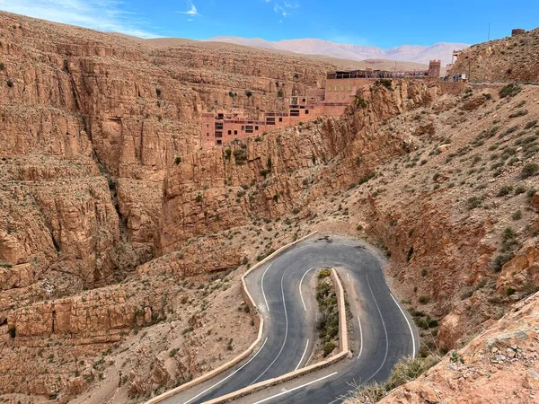 Marokko Afrika Die Atemberaubende Kurvenreiche Straße Von Boumalne Dades Zur — Stockfoto