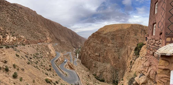Marrocos África Deslumbrante Estrada Sinuosa Entre Boumalne Dades Dades Gorge — Fotografia de Stock