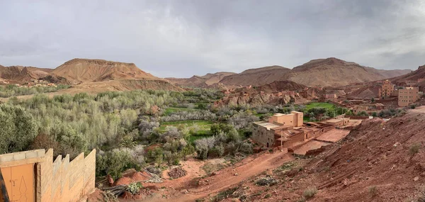 Marokko Afrika Eines Der Atemberaubenden Lehmdörfer Grünen Dades Tal Der — Stockfoto