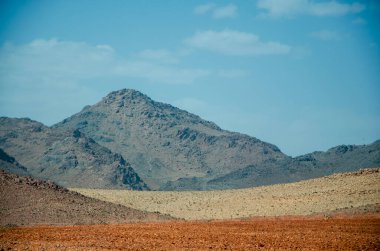 Fas 'taki çöl manzaraları, ıssız topraklar uzak ve keşfedilmemiş köşelere giden yollar. İklim değişikliği ve kurak iklim. Çölleşme ve susuzluk. Ufuktaki dağlar ve tepeler