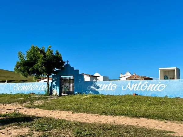 ブラジル 2023年 南アメリカの国の北東部にある砂の通りのある有名な都市 ジェリコアコアラの聖アンソニー墓地 — ストック写真