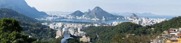 Бразилія Панорама Ріо Жанейро Яку Видно Рокіньї Найвідомішої Фавели Міста — стокове фото